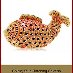 Austrian Crystal Lucky Fish Purse Gift Wedding!